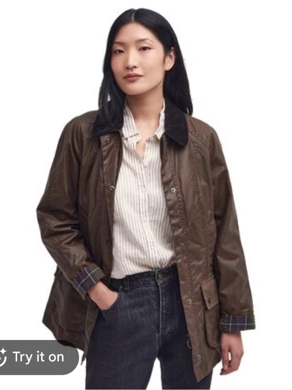 Barbour Beadnell Wax Jacket Olive VGUC